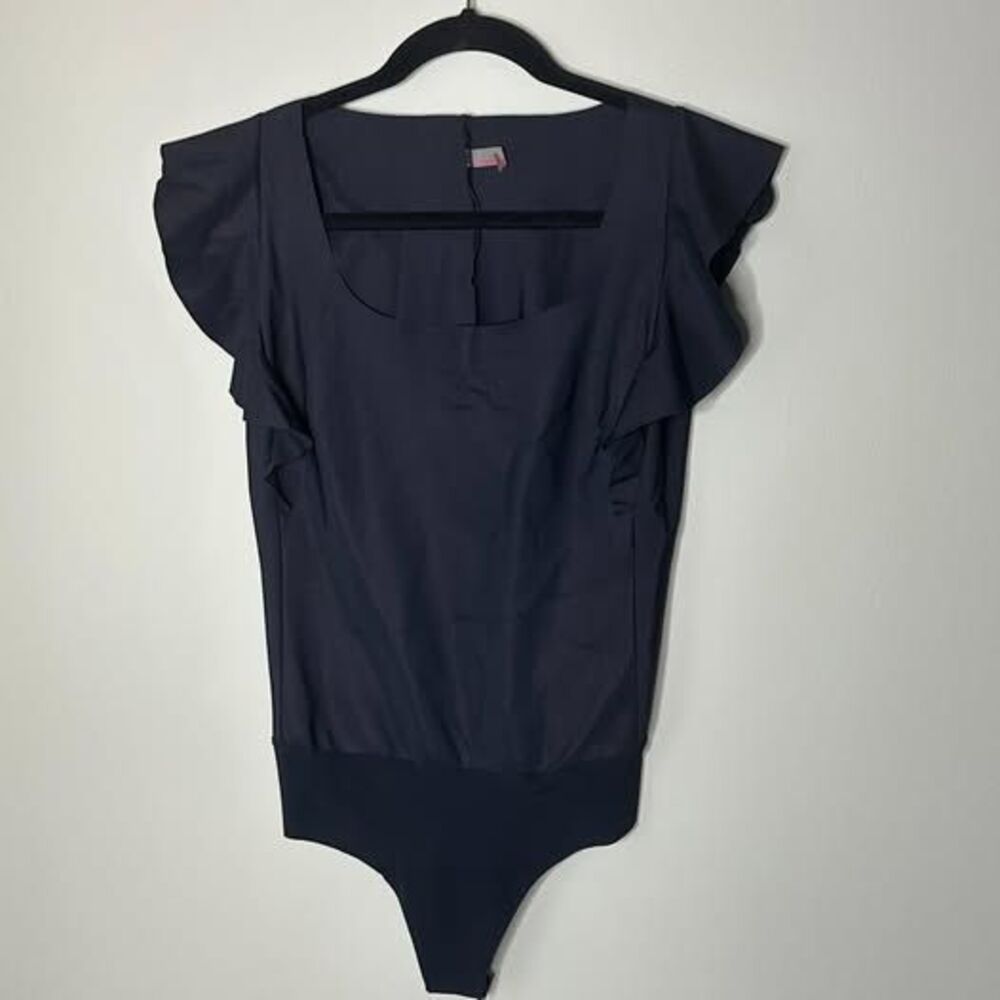 COMMANDO BLACK RUFFLE BODYSUIT — M